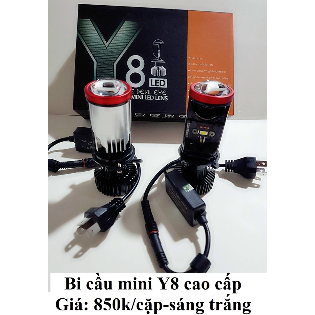 ลูกบอลตากบ Led Y1-Y8 พร้อมพิน H4 สําหรับติดตั้งรถยนต์และรถจักรยานยนต์