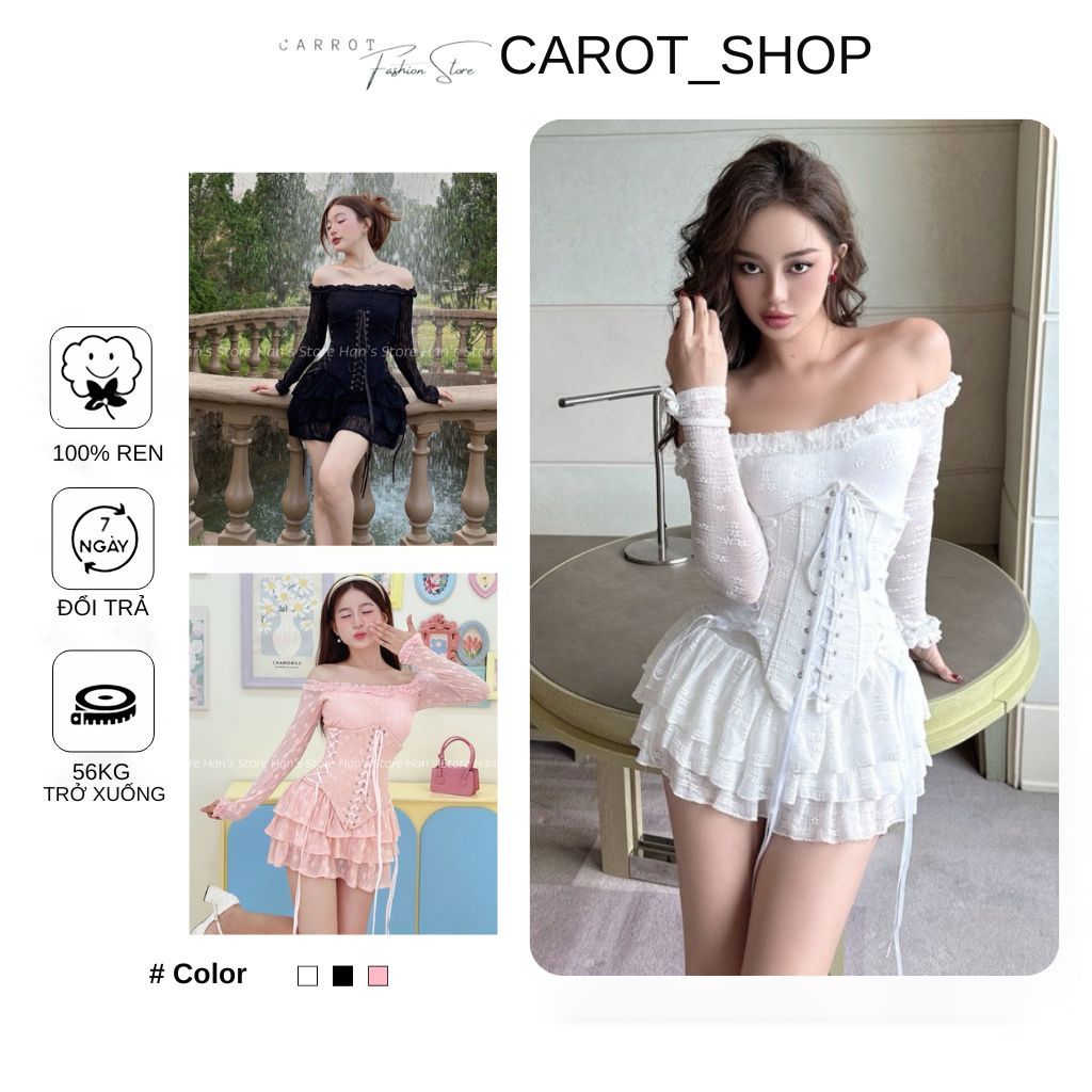 Luxury KNITTED CORSET DRESS เข็มขัดยางลาเท็กซ์ทรงหลวม BY CARROT