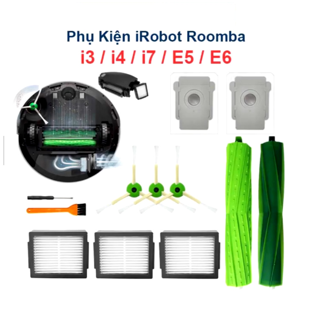 แปรงข้าง แปรงยาง เฮปา ถุงขยะ irobot Roomba i7 i3 i4 e5 e6