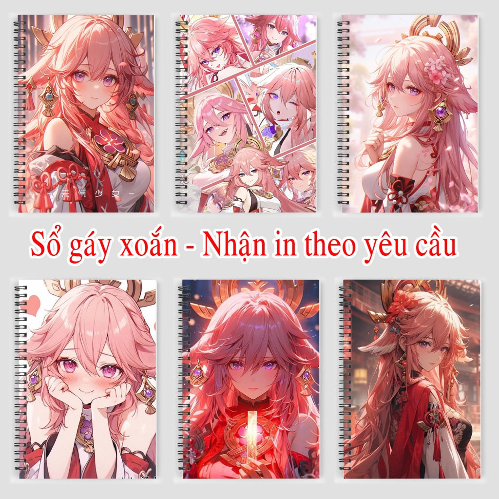 Yae miko genshin impact สมุดโน๊ตอนิเมะ / yae miko genshin impact spiral notebook 200 หน้า