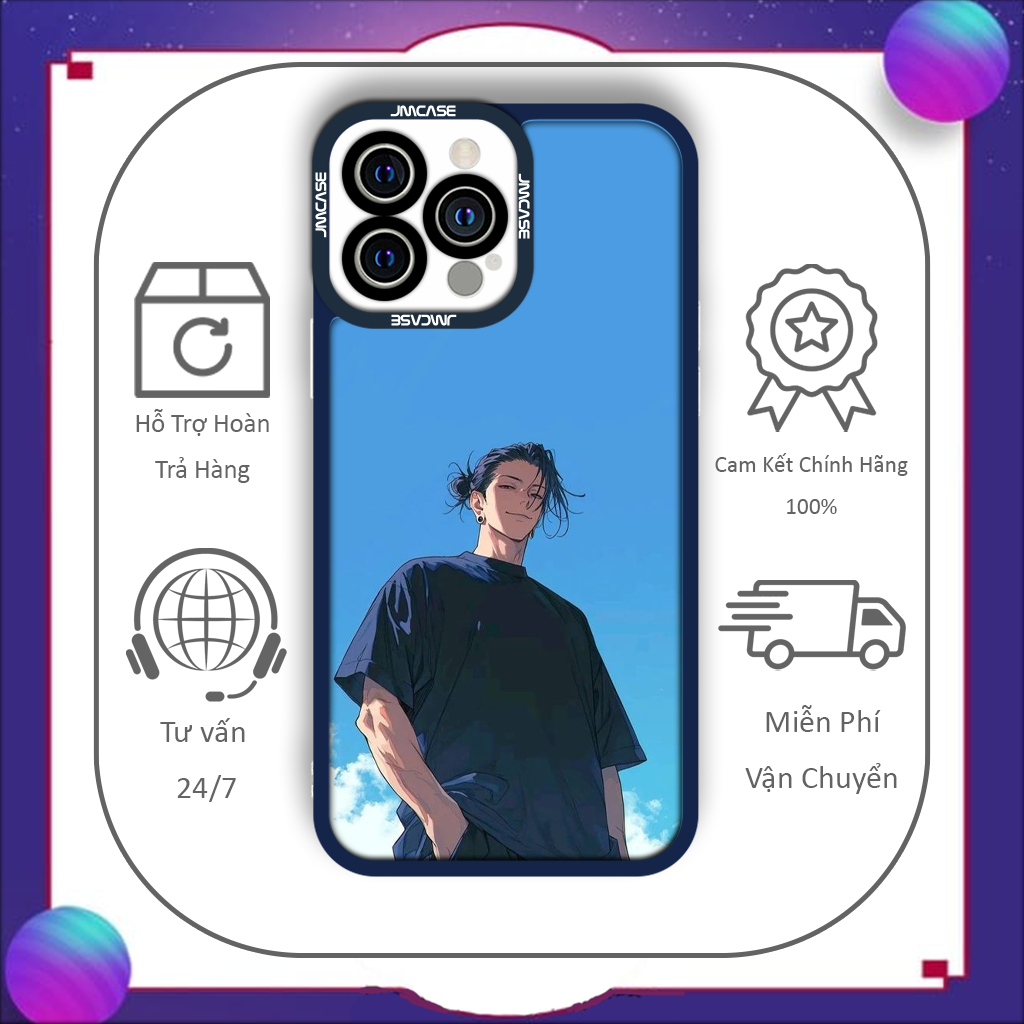 JMCase Sukuna Manga Jujutsu Kaisen Anime Square Edge เคส iphone 7/7plus/8/8plus/x/xs/11/12/pro/max/p