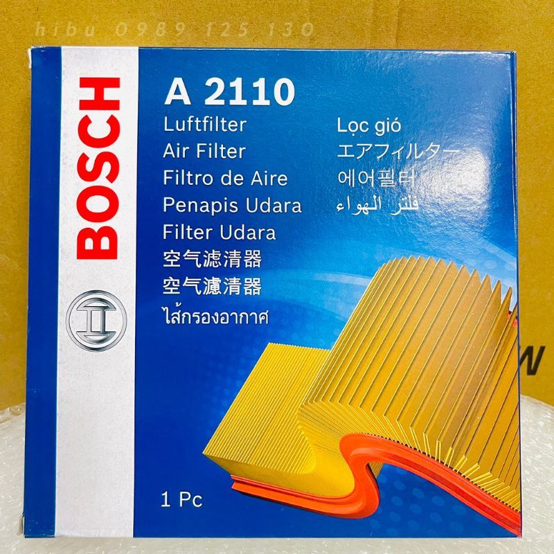BOSCH A2110 DAEWOO Matiz 0.8 ไส้กรองอากาศเครื่องยนต์ [ F8CV ] ( 05 - ), 1.0 [ B10S1] (05 - )