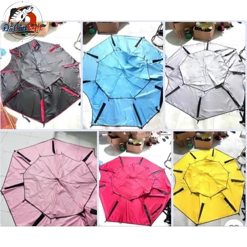 ผ้าร่มตกปลาแบบเปลี่ยนอุปกรณ์ผ้าร่มสําเร็จรูปขนาด2ม2,2ม4หลายสี