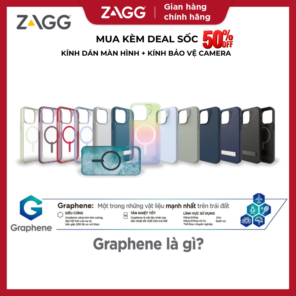เคส ZAGG สําหรับ iPhone 15 Pro - กันรอยขีดข่วนและกันกระแทก - ลาย Divers