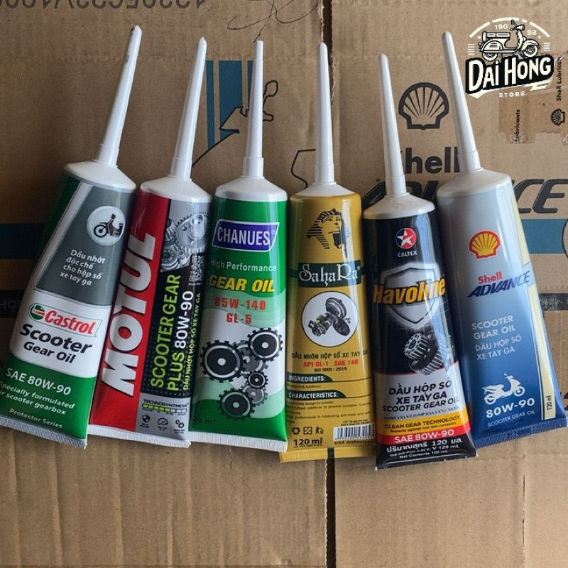 น้ํามันแท้ น้ํามันกระปุกเกียร์ Motul, Castrol, Havoline, Shell Scooter