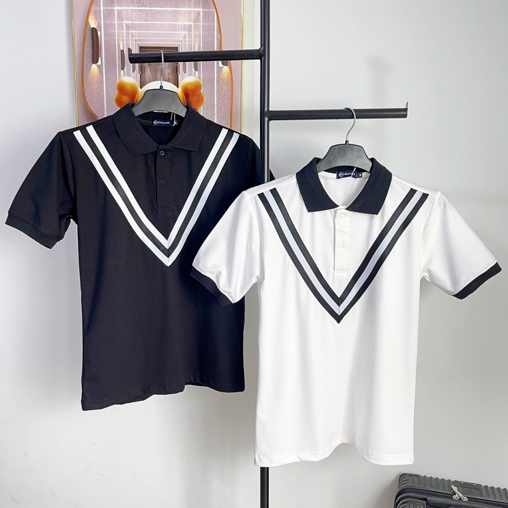 เสื้อยืดผู้ชายคอเต่าแขนสั้นสุดสวย แบบใหม่ ผ้ายืดหนา ทรงปล่อยโปร่ง ฮอตเทรนด์