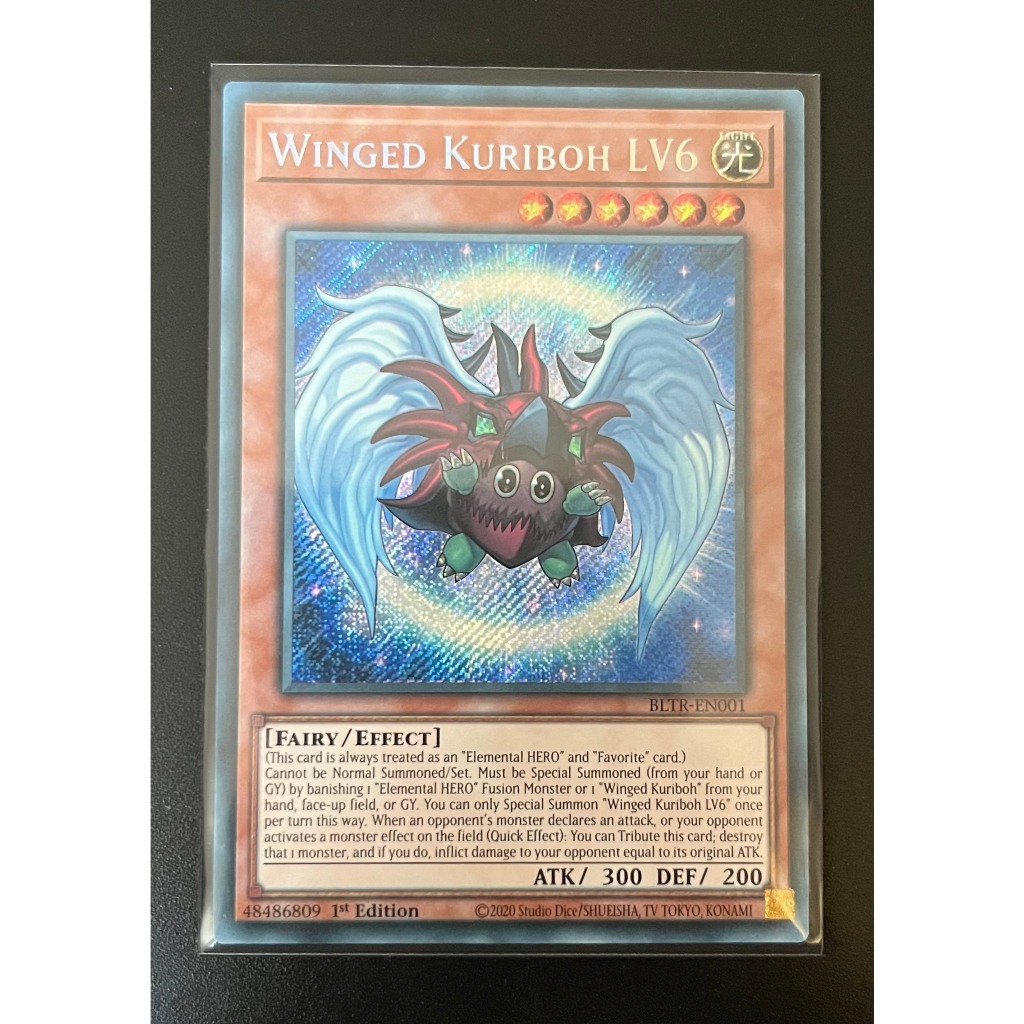 YMS - [การ์ด Yugioh] - [TCG-UK] - BLTR-EN001 - Winged Kuriboh LV6 - Secret Rare 1st Edition