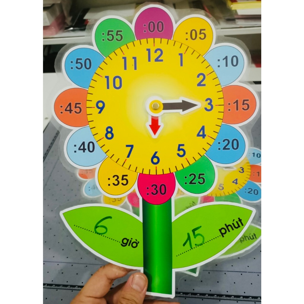 CLOCK FLOWER - HELPING CHILDREN DO THE CLOCK, KNOW TIME, PROUD, TIME