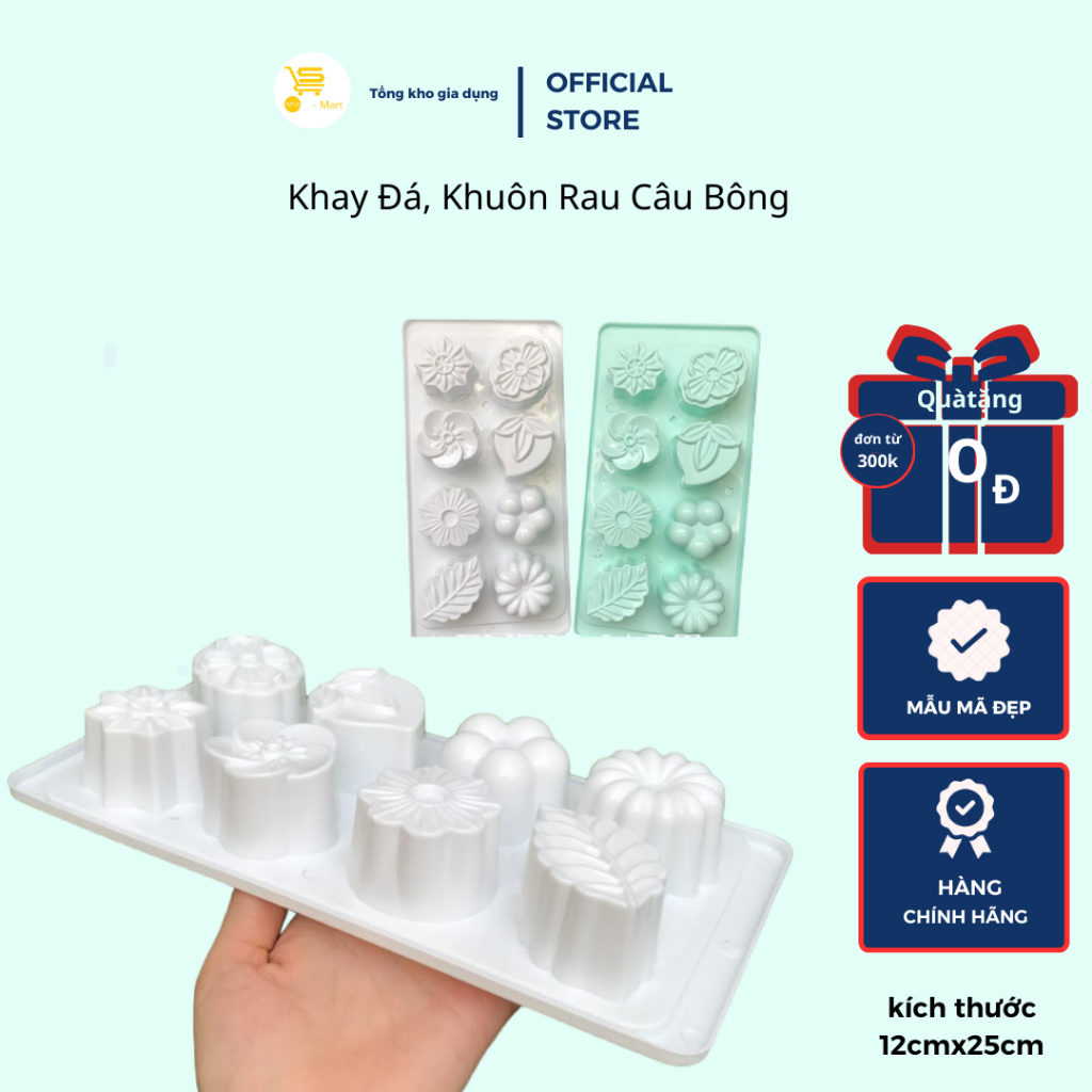 Mta-Mart ถาดน้ําแข็งและแม่พิมพ์เยลลี่คอตตอนประหยัดเวลา ทําความสะอาดง่าย ปลอดภัยต่อการใช้งาน