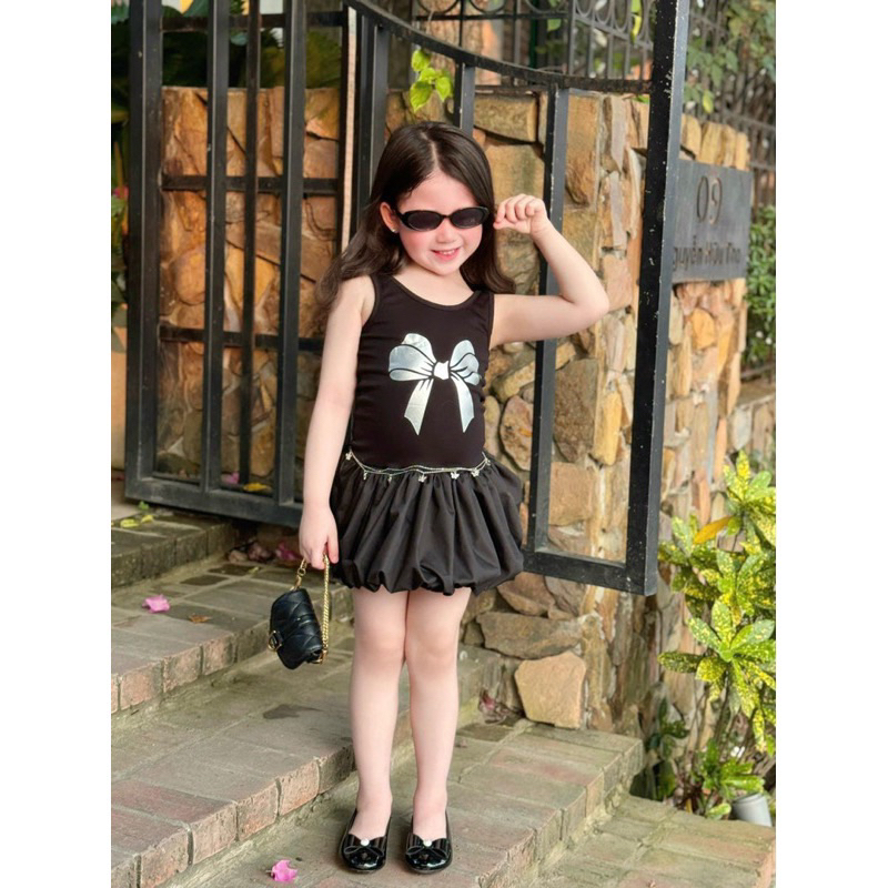 ชุดเดรสโบว์ระเบิด CS300, CS241 สําหรับเด็กผู้หญิง