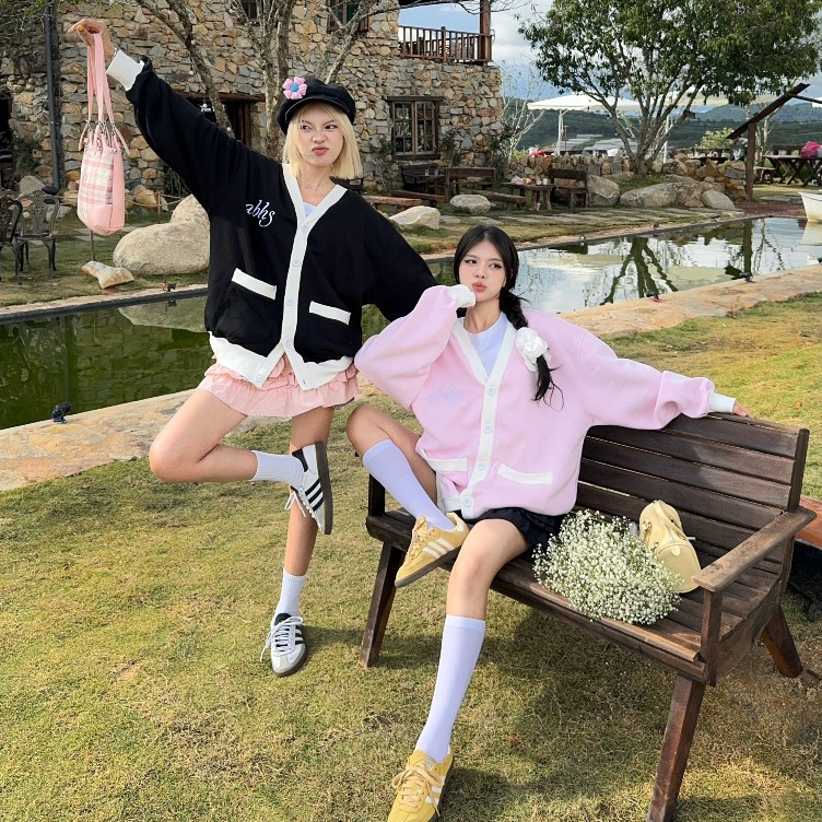 [SHOCK DEAL] AB HOUSE - คาร์ดิแกน Bestie ทรงหลวมสําหรับผู้ชายและผู้หญิง