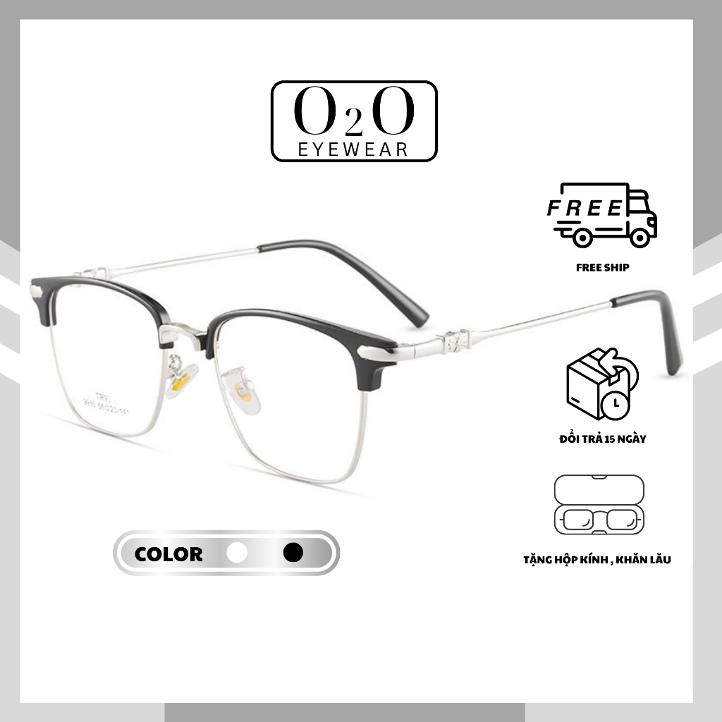 O2o กรอบแว่นตาสําหรับผู้ชายและผู้หญิงทําจากโลหะลายด้ามจับแฟชั่น