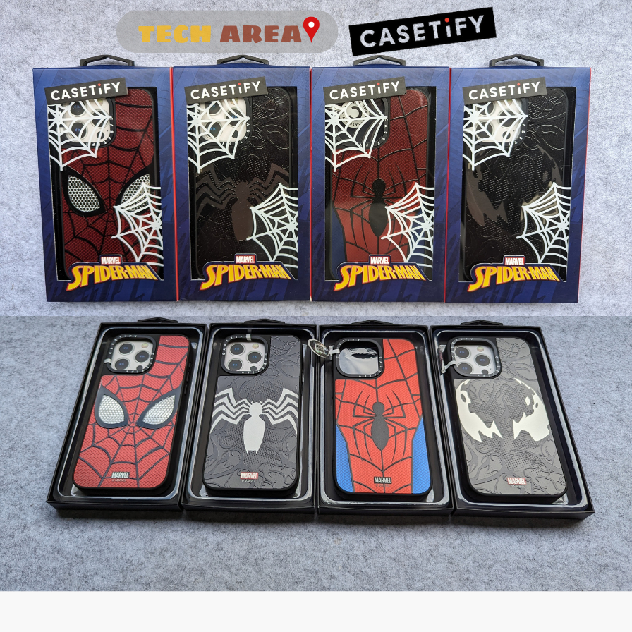 Casetify case[casetiy vs Spiderman collection]แท็ก QR เต็มรูปแบบของแท้สําหรับ lPhone 15pro/ 15 pro m