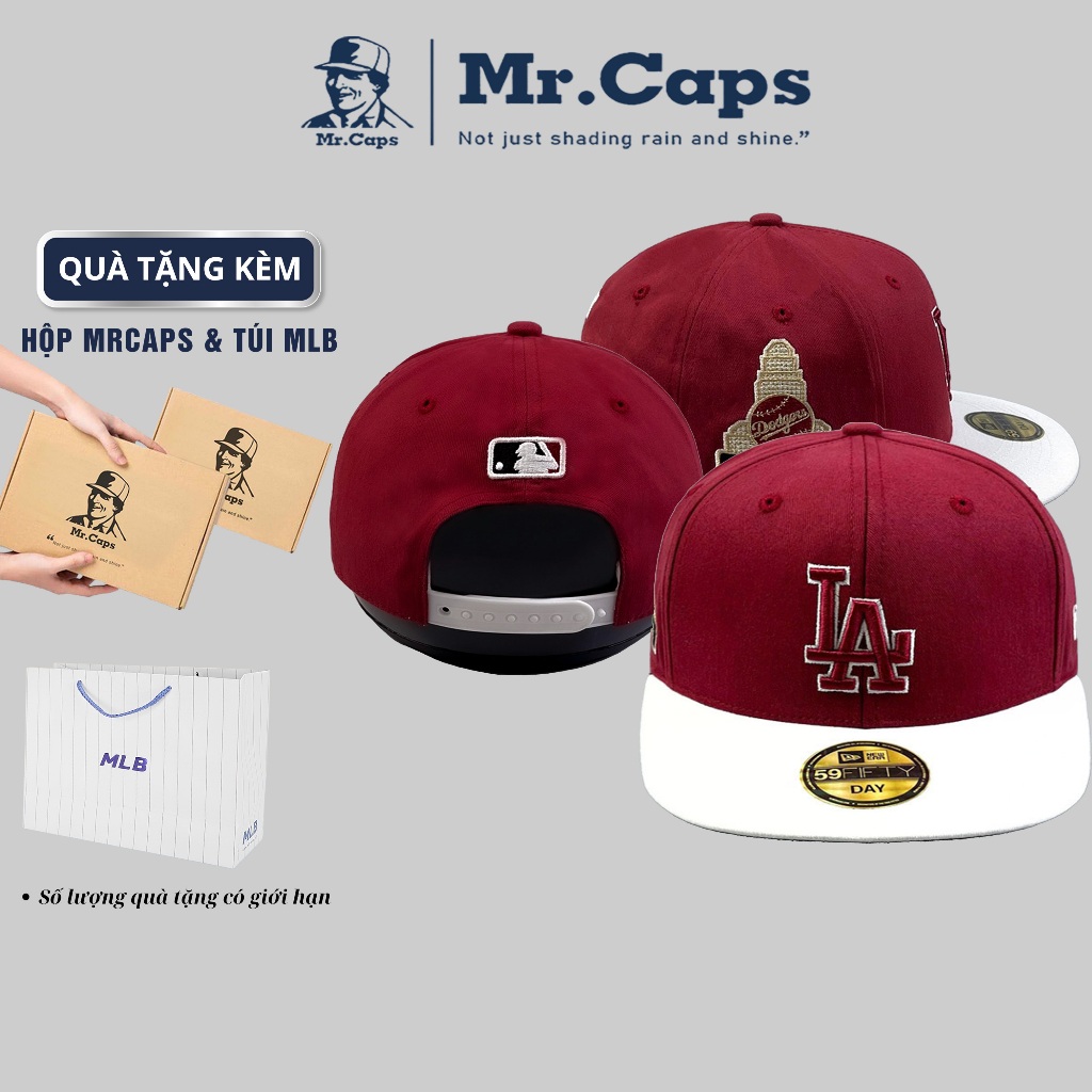 La หมวก snapback ผู้ชาย Full Box [MLB Bag และ Mrcaps Box] - LA hiphop snapback หมวกสําหรับรูปแบบ uni