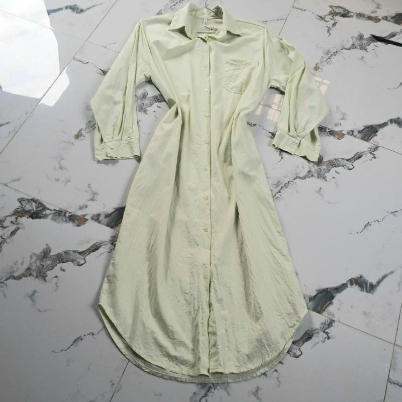 เดรสมือสอง เดรสวินเทจเกาหลี GENUINE BRAND N131 ผ้าคอตตอนสีหวานมาก ไซส์ (N120cm E120cmD130cm) ใหม่ 99