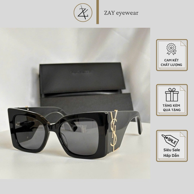 Zay eyewear YSL SL M119 Huyen แว่นกันแดดเด็กสําหรับผู้ชายและผู้หญิงสวมสไตล์แฟชั่นระดับไฮเอนด์