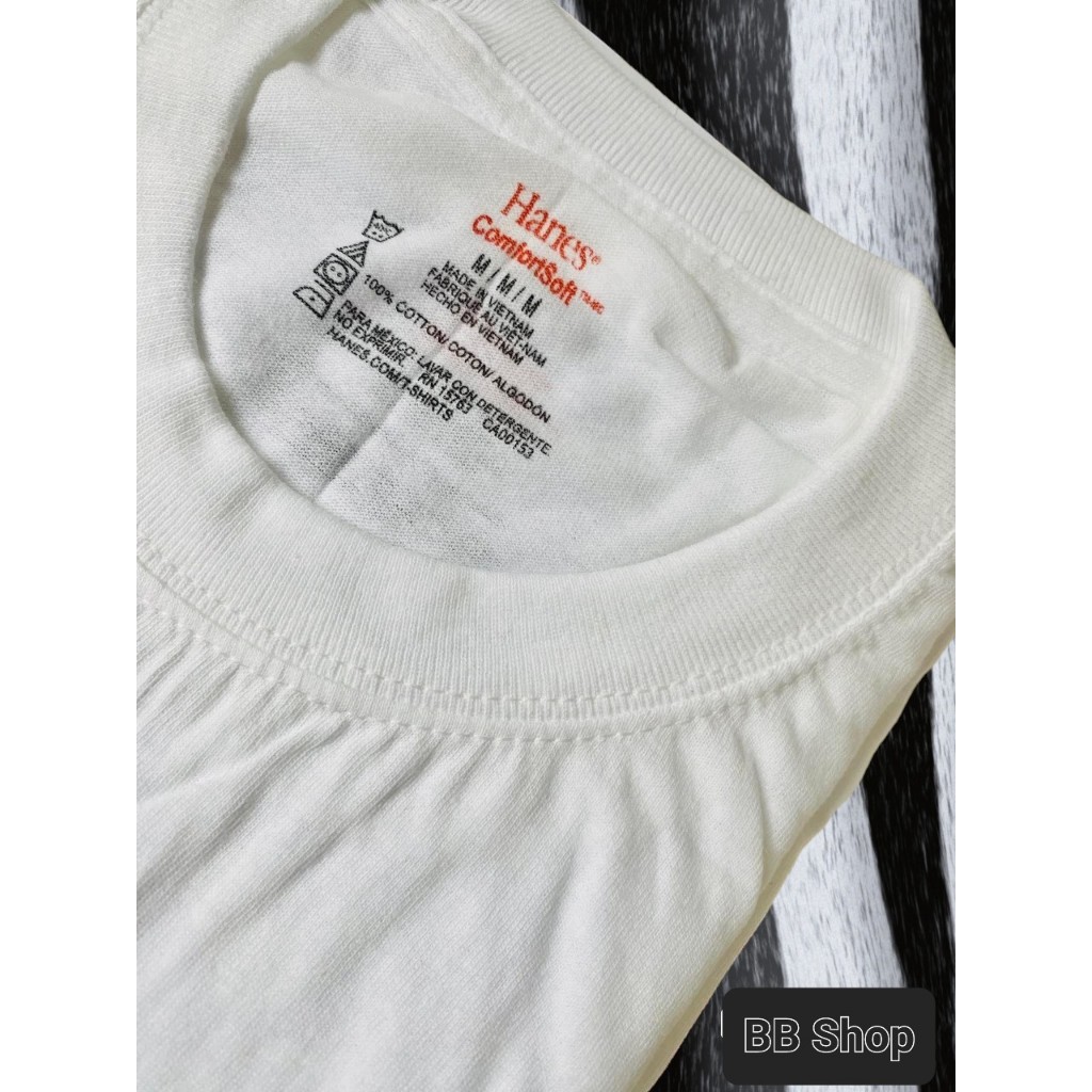 Hanes American white T-Shirt with sleeve