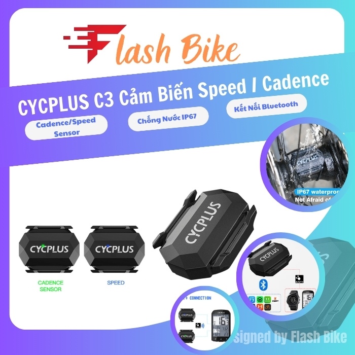 CYCPLUS C3 เซ็นเซอร์ความเร็วบลูทูธ 4.0 4.0 ANT+ อุปกรณ์เสริมจักรยานที่รองรับ Garmin Bryton Wahoo EIE
