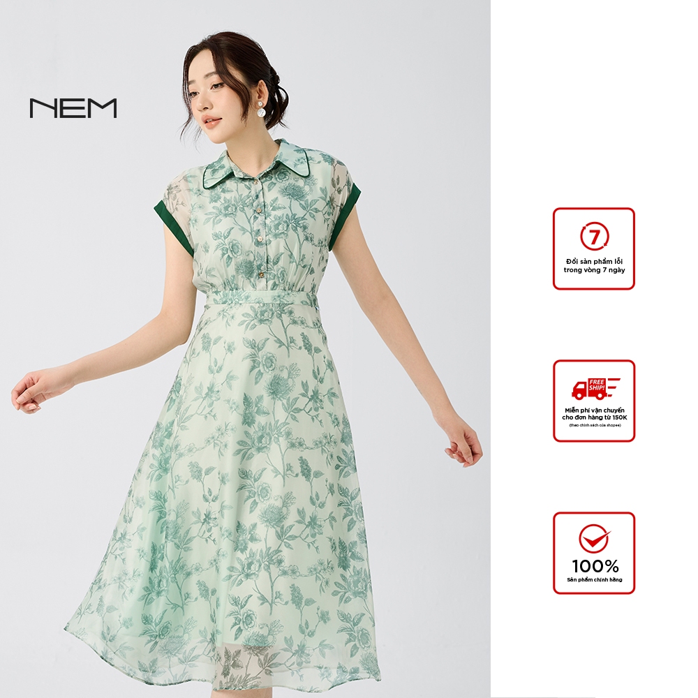 [ ของแท้ ] ชุดเดรสผู้หญิงดีไซเนอร์ระดับไฮเอนด์ NEM Fashion 40802