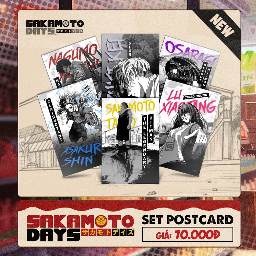 โปสการ์ด COMBO - ตัวละคร Taro Sakamoto, Shin Asakura, Lu Xiaotang, Yoichi Nagumo, Kei Uzuki, Osaragi
