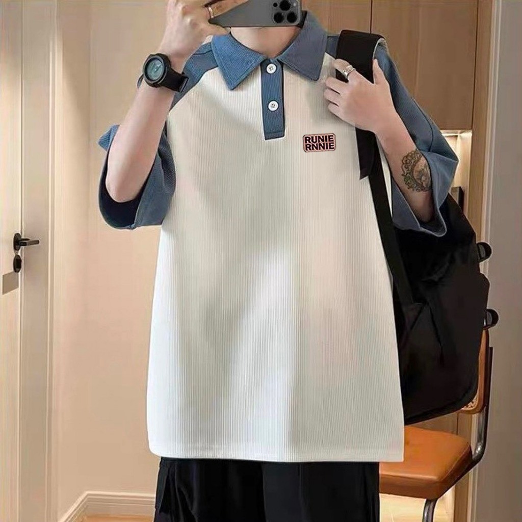 RUNIERNIE NAD เสื้อโปโลผู้ชายและผู้หญิง Unisex - เสื้อคอปกเปิดลงทําจากผ้าฝ้ายรังผึ้งเนื้อนุ่ม เย็นสบ