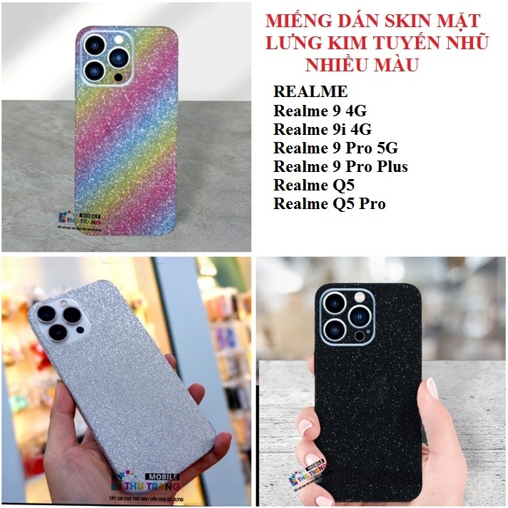 Realme 9 4G Realme 9i 4G Realme 9 Pro 5G Realme 9 Pro Plus Realme Q5 Q5 Pro สติ๊กเกอร์ด้านหลังแวววาว
