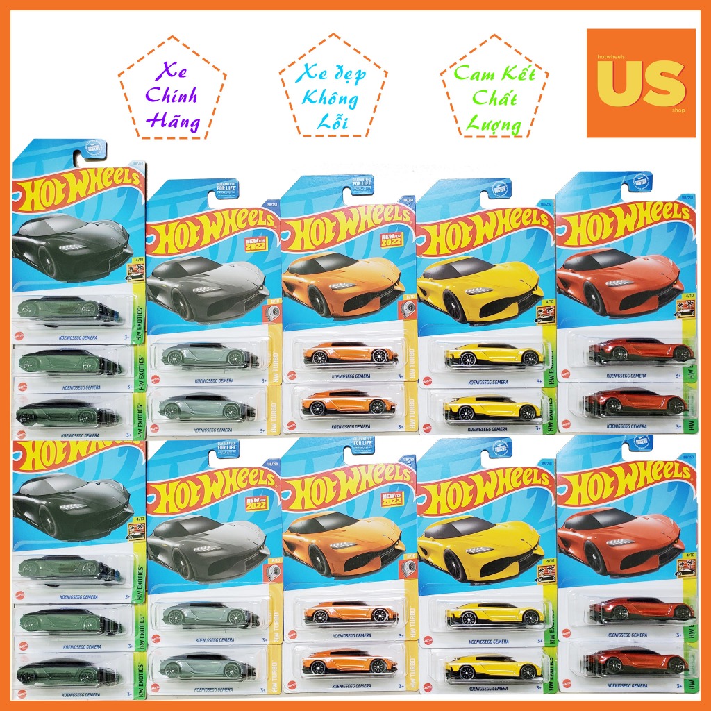 Hot Wheels Koenigsegg Gemera Card รถโมเดลอเมริกัน