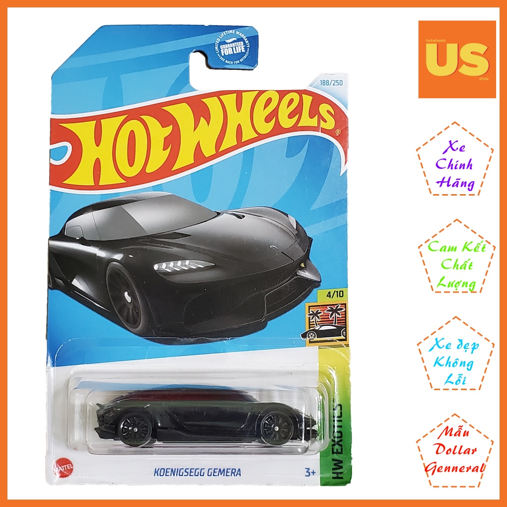 Hot Wheels Koenigsegg Gemera Black Model Car (US general Dollar Exclusive)