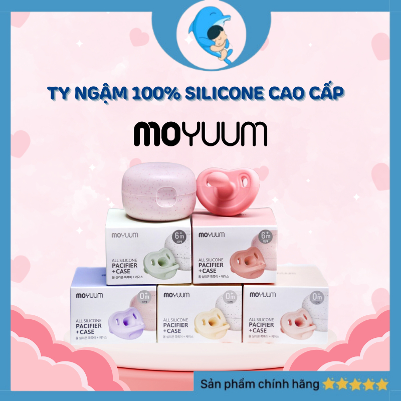เกาหลี โมอุม จุกนมหลอก / จุกนมหลอก ซิลิโคนคุณภาพสูง 100% สําหรับทารกตั้งแต่ 0 ม. + และ 6 ม. + พร้อมกล่องที่ปลอดภัยและสะดวก