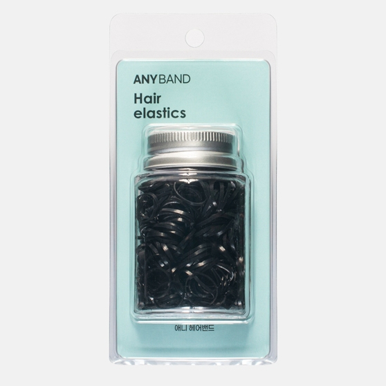 เกาหลี ANYBAND ยางรัดผม TPU 2CM 2014-B440 สีดํา (440 เส้น/กล่อง)