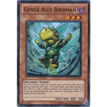 [การ์ด Yu-gi-oh] Genex Ally Birdman - HA04-EN037 - Super Rare Unlimited