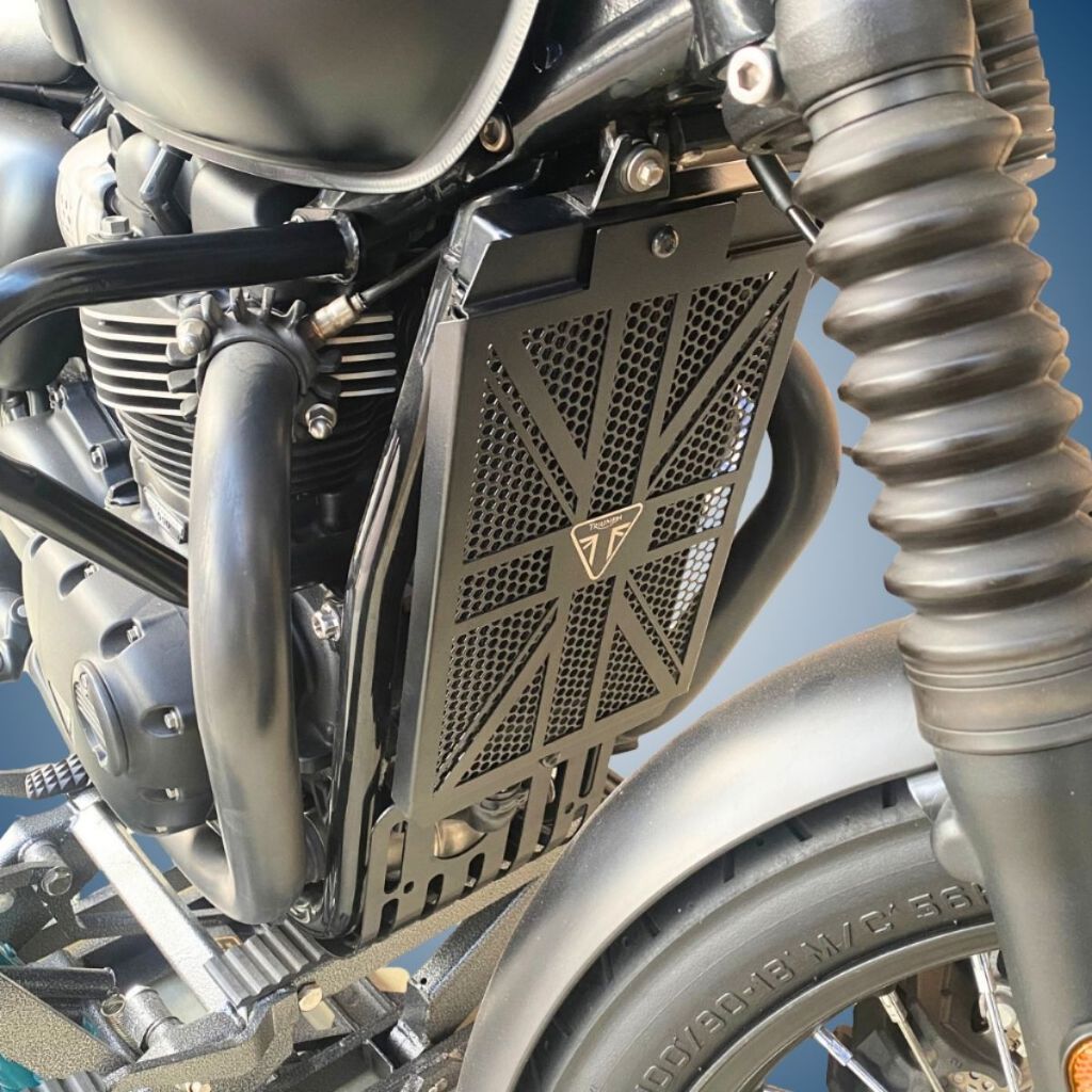 Triumph T100,T120,ฝาครอบหม้อน้ําคู่,ฝาครอบป้องกันหม้อน้ํา Triumph