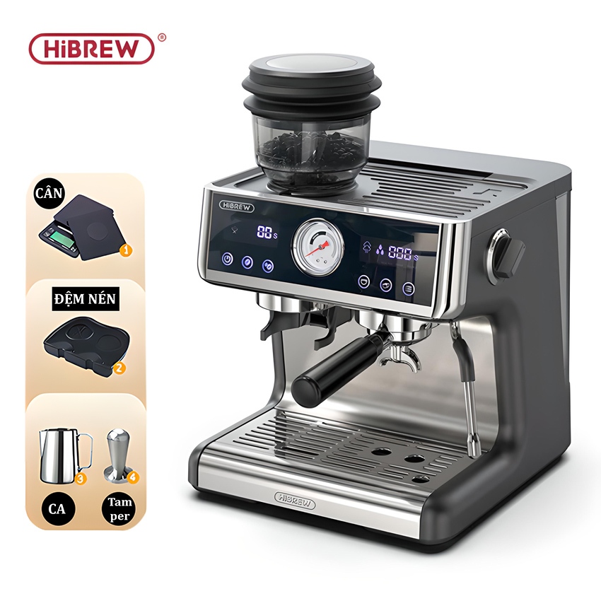 HiBREW เครื่องชงกาแฟเอสเปรสโซ แบรนด์อเมริกัน H7A (CM5020DI-GS) 20 บาร์ ความจุ 2500-3000W