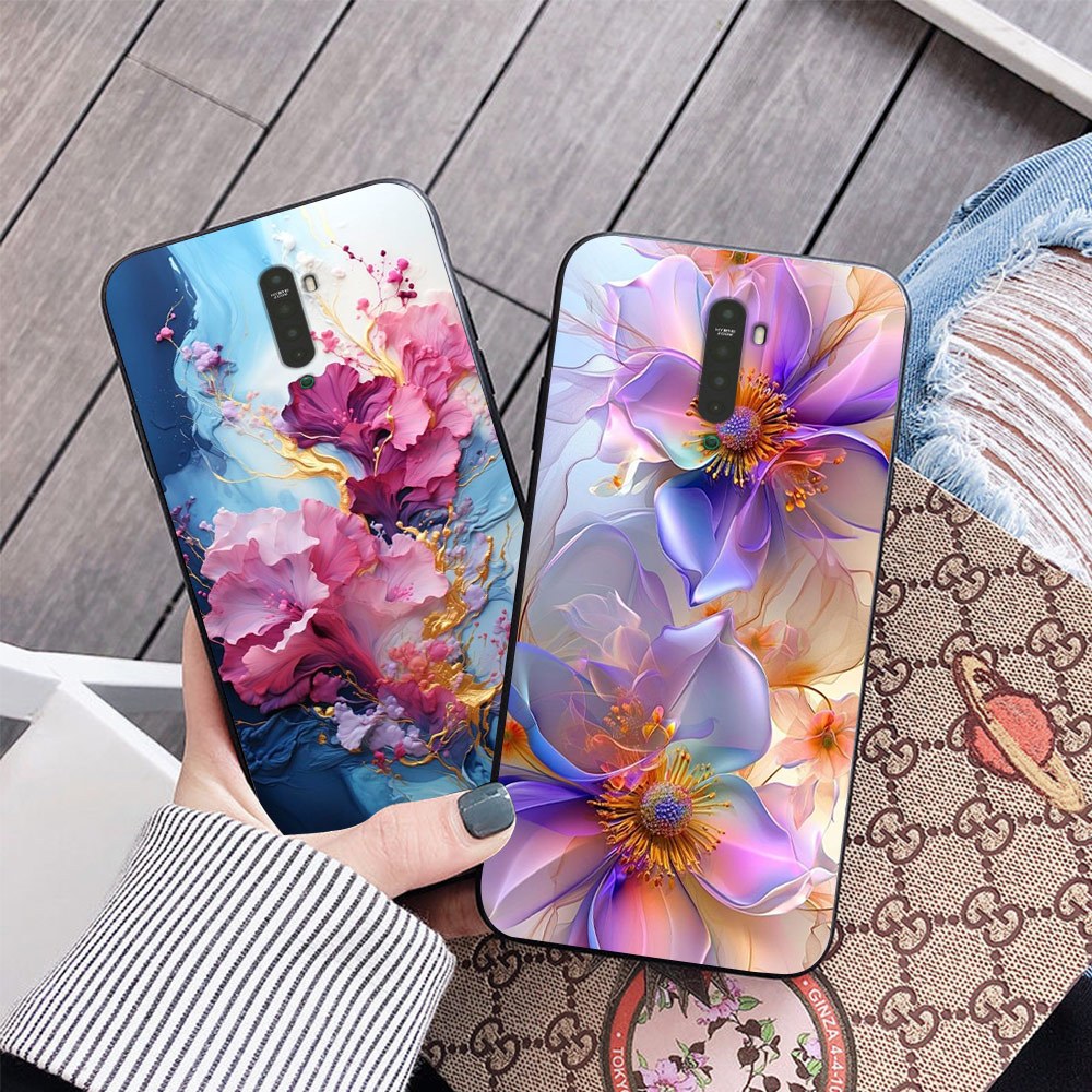 เคส oppo reno 2 / oppo reno 2f พร้อมพิมพ์ลายดอกไม้สวยมาก