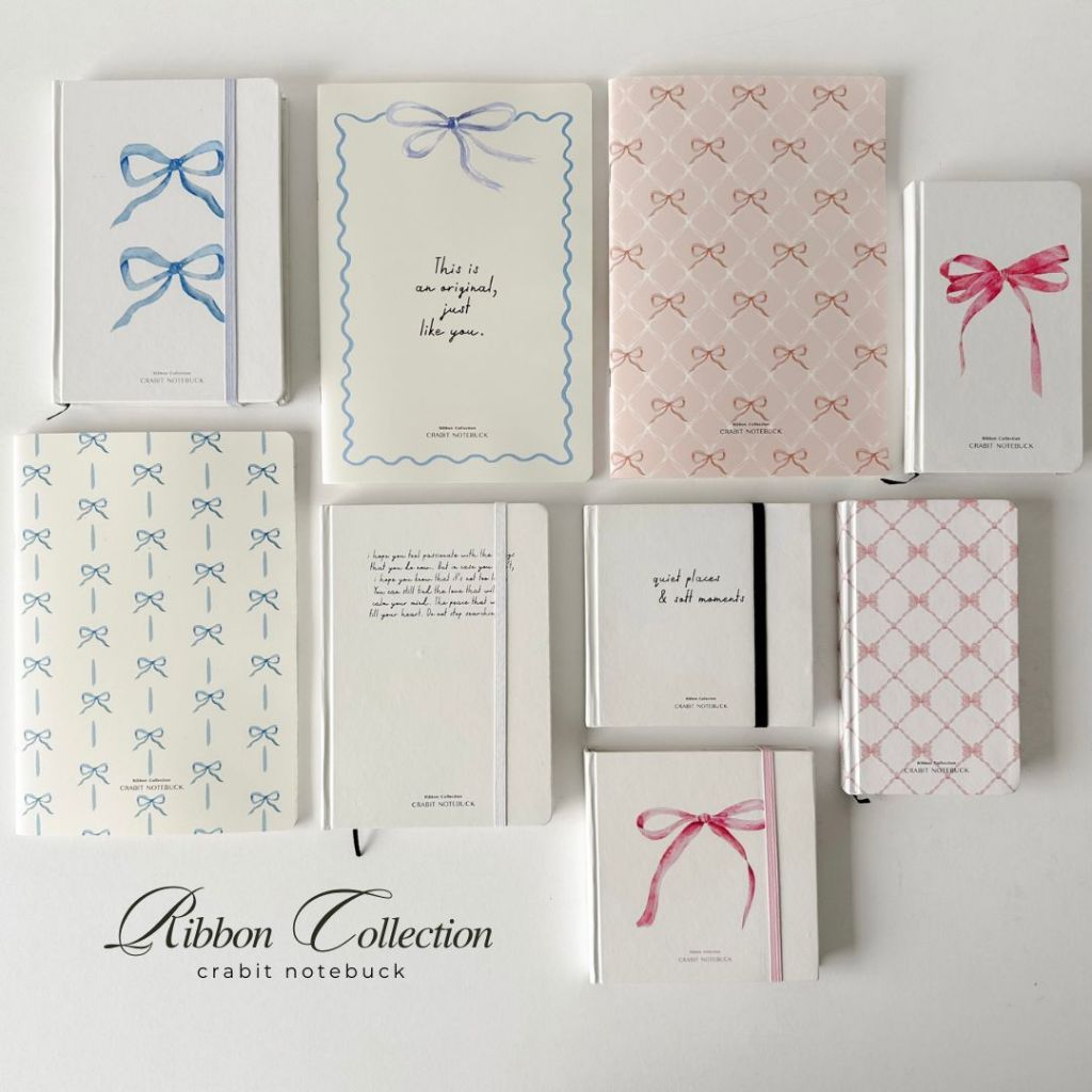 Notebook A5 A6 Square mini pocket Notebook สมุดบันทึกแนวนอน Crabit Ribbon Collection