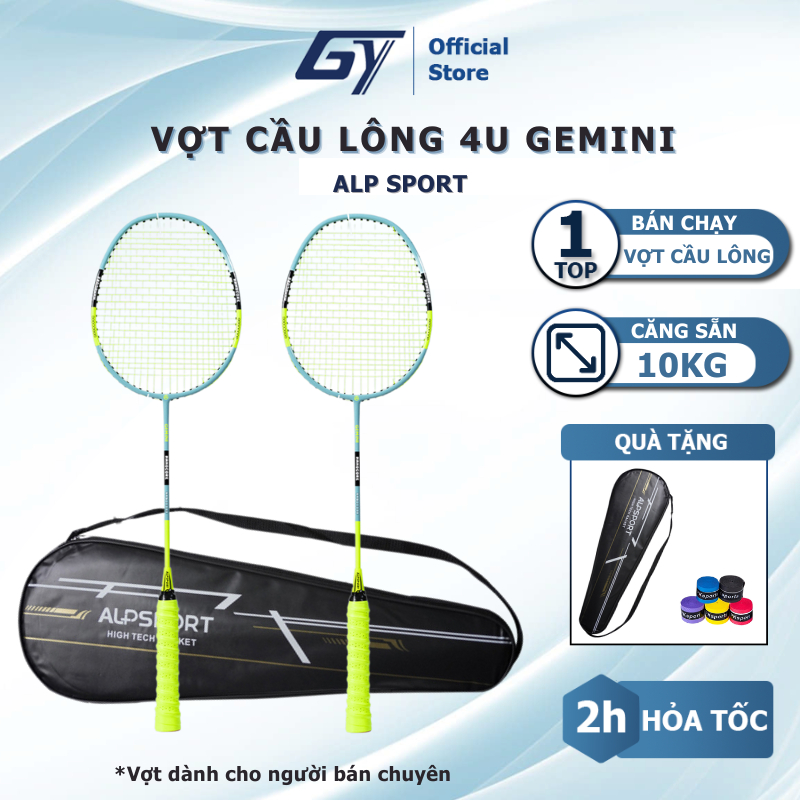 ALP SPORT Gemini ไม้แบดมินตันลดล่วงหน้า 10กก. 4UG5 กรอบคาร์บอน 100%