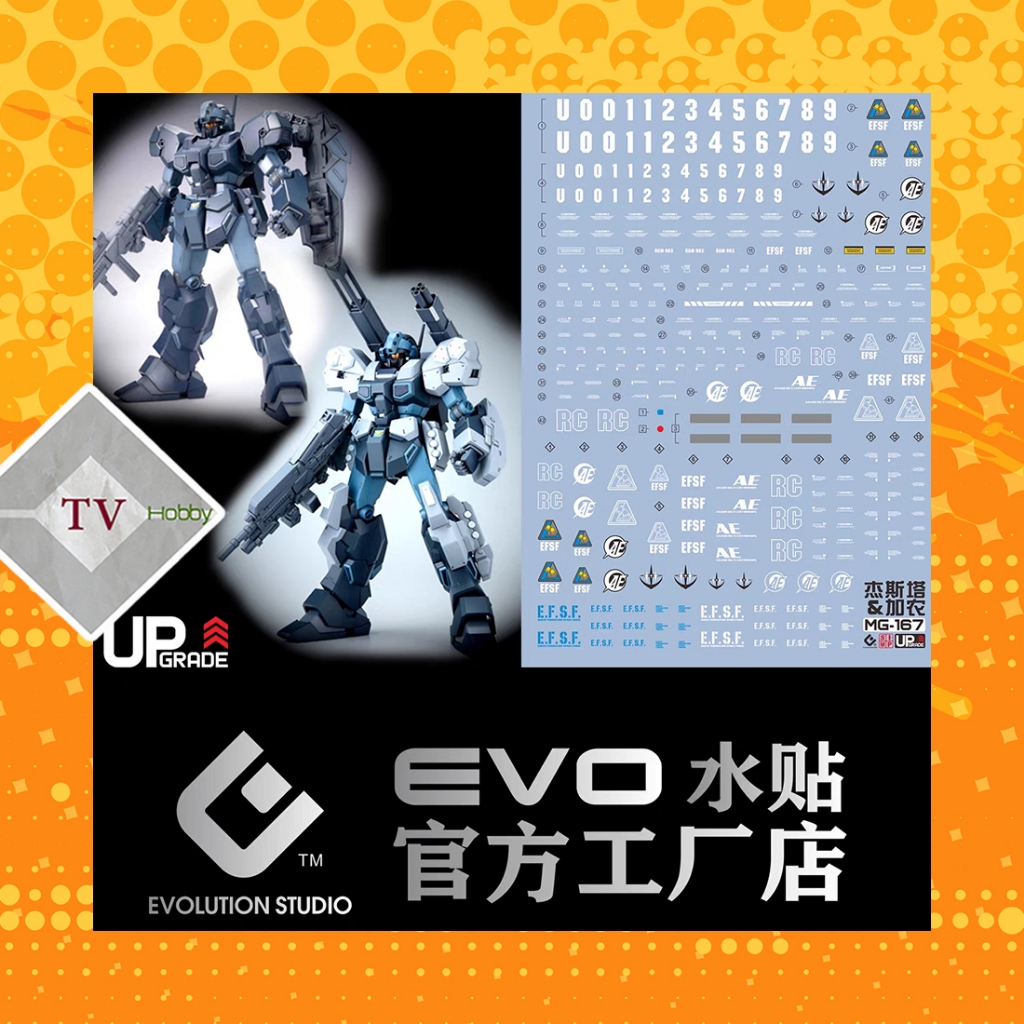 Evo MG 1 / 100 RGM-96X Jesta + Jesta Cannon รูปลอกน้ําเรืองแสง