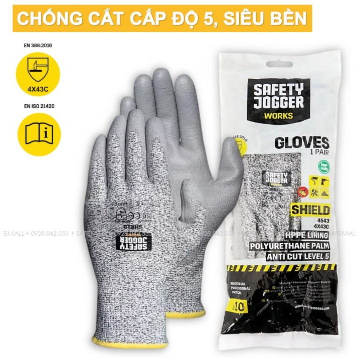Safety Jogger Shield ถุงมือกันบาดระดับ 5
