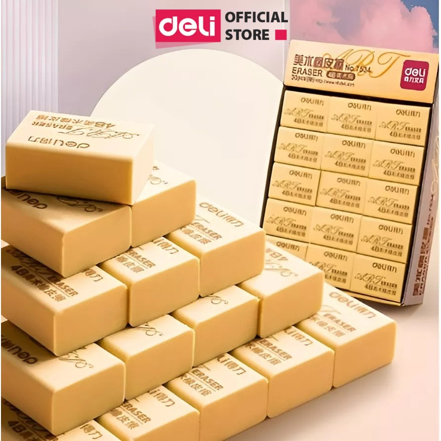 ยางลบดินสอ Deli 2B 4B - ยางลบสะอาด Fewer Crumbs ไม่มีกระดาษ Abrasion
