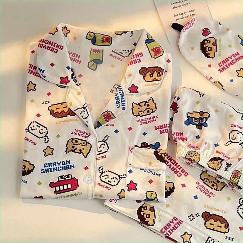 PYJAMA BIG Heart ชุดนอนสตรี/ชุดชุดนอนหัวใจสีชมพู