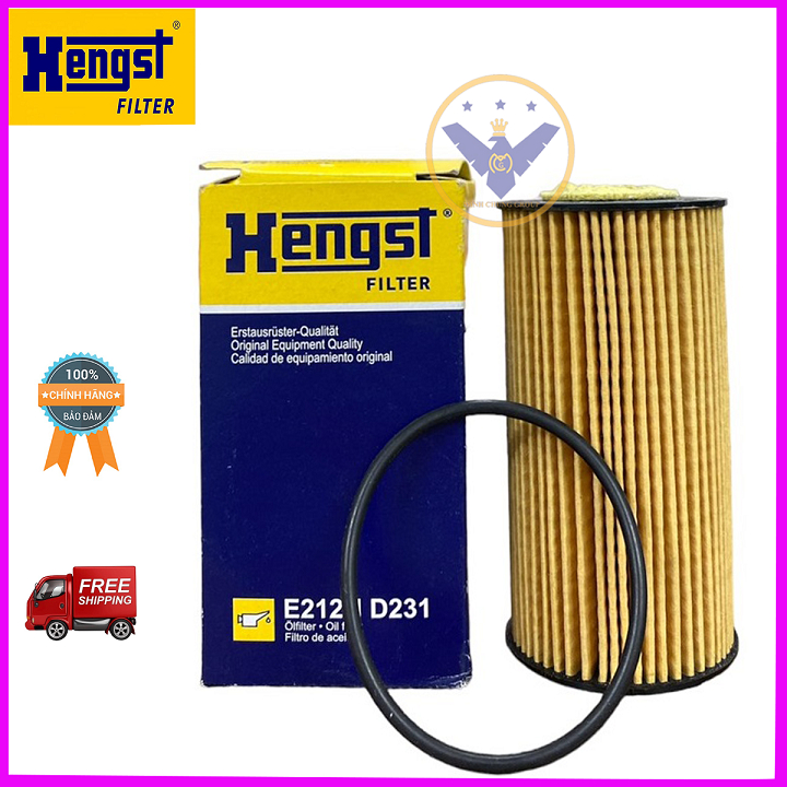 Hengst E212H D231 กรองน้ํามันเครื่องสําหรับ Nissan Navara 2.3 Turbo 2023 - ปัจจุบัน