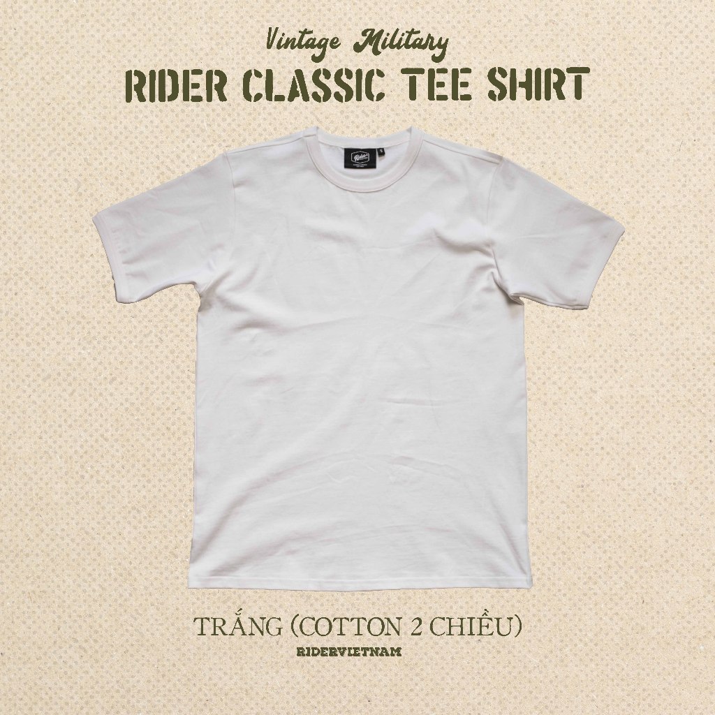 เสื้อยืด Rider Classic - WHITE - Rider VietNam