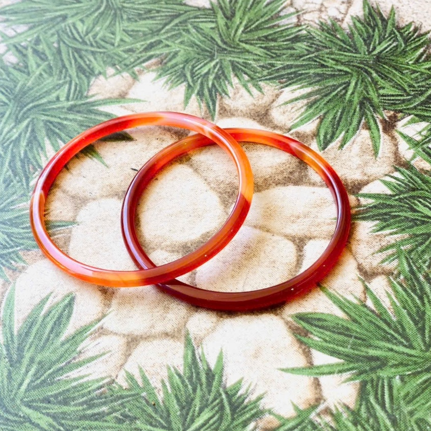 แหวนคู่ผีแดง 4 มม. สวยมาก ขนาด 54.2 - 54.7 มม. Svip New