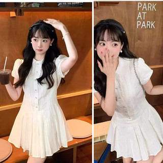 [NEW/ SẴN] Đầm/Váy sơ mi viền bèo xếp ly kèm quần bảo hộ Lira Dress