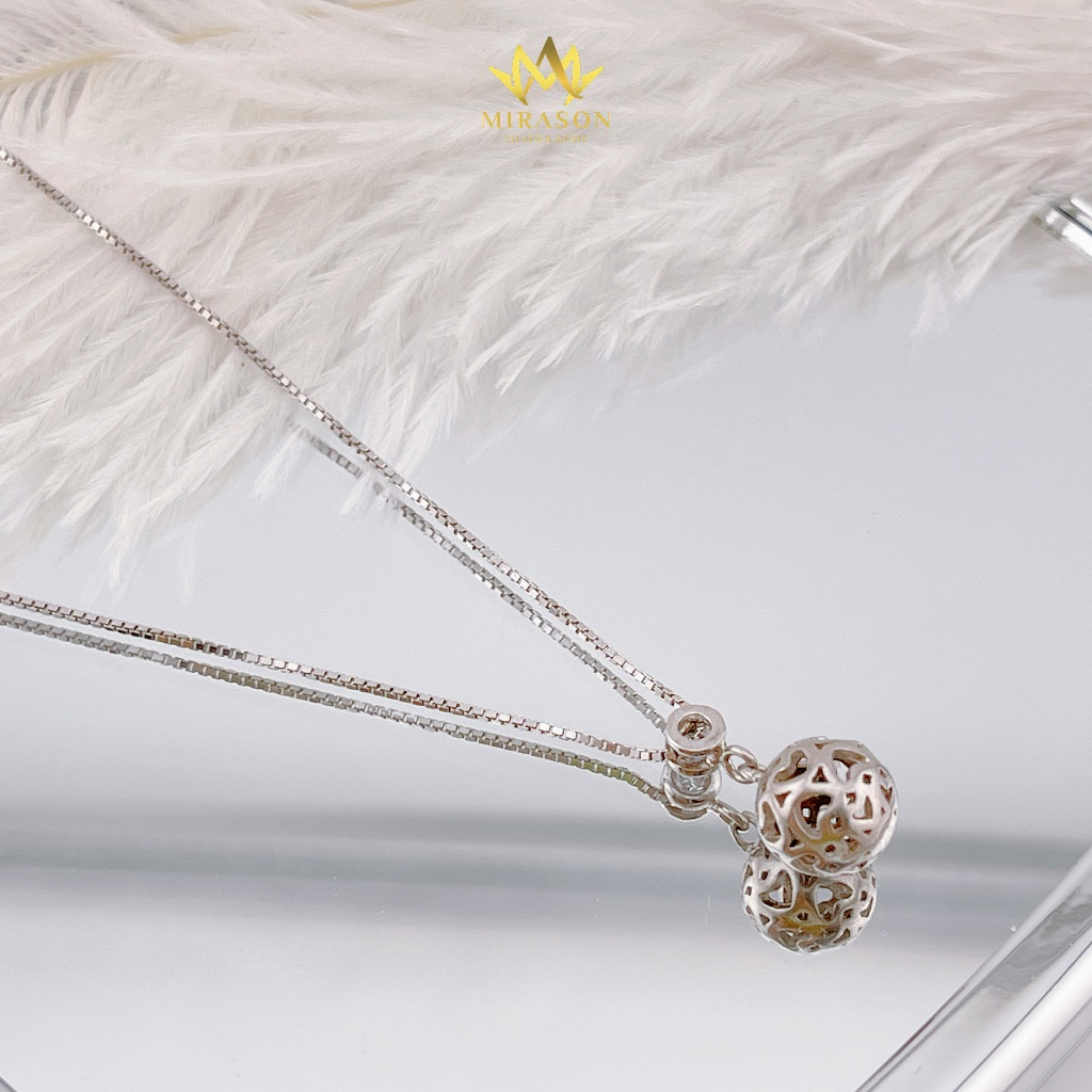 MIRASON สร้อยคอเงินผู้หญิง MDC605 สร้อยคอมุก