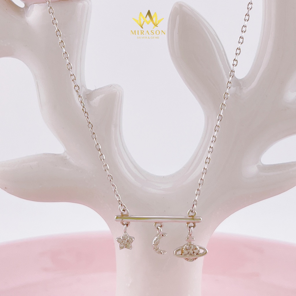 S925 สร้อยคอเงิน สร้อยคอดาวเคราะห์ผสมดาว - MIRASON MDC538