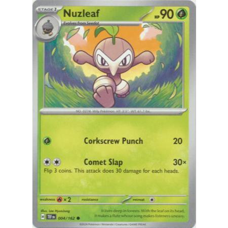 [การ์ดโปเกมอน TCG] Nuzleaf - 004/162 - ทั่วไป