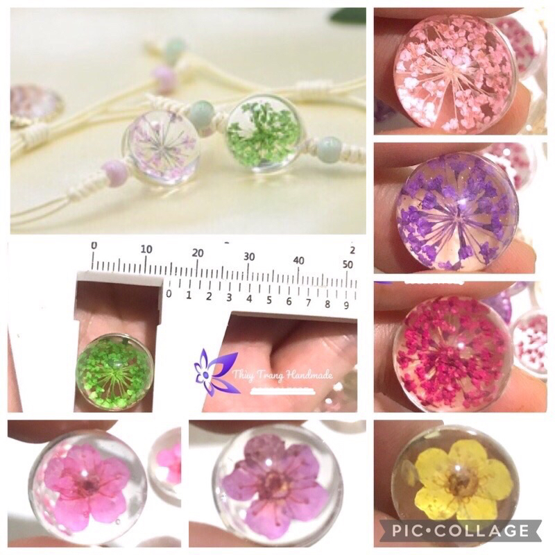 (ซื้อจาก 2 สําหรับ 15,000 VND/ชิ้น) หน้า DRIED FLOWER PRESSED GLASS สําหรับสร้อยข้อมือ สร้อยคอ เครื่