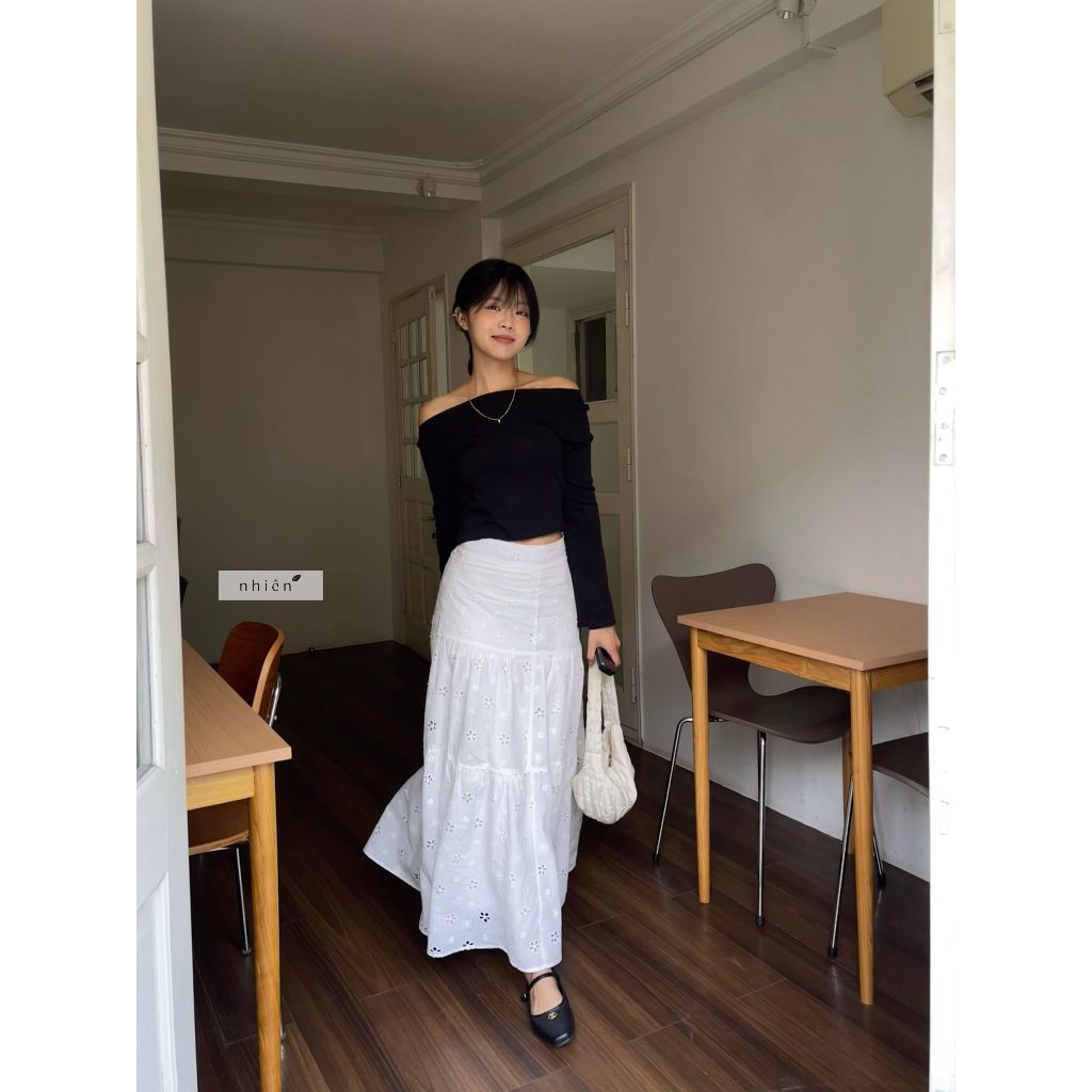 Marzus Top – เสื้อยืดสีพื้น เสื้อยืดแขนยาวผู้หญิง NHIENVINTAGE NAT00005 ราคา ถูกที่สุด ดีลบีเคเค แกลเลอรีภาพที่ 7