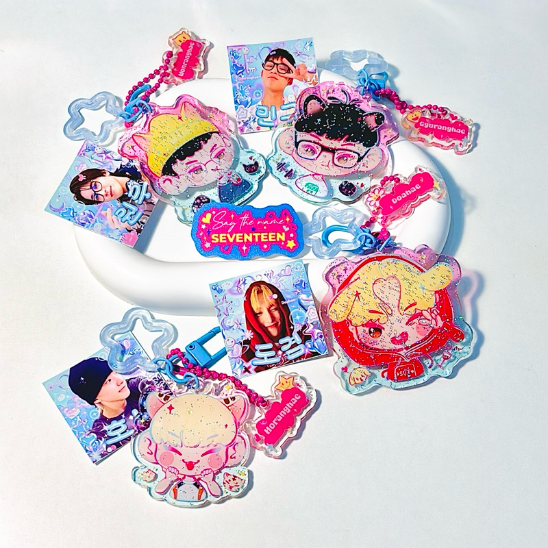 [AVAILABLE] SEVENTEEN DK/MINGYU/ WONWOO/ HOSHI KEYCHAIN